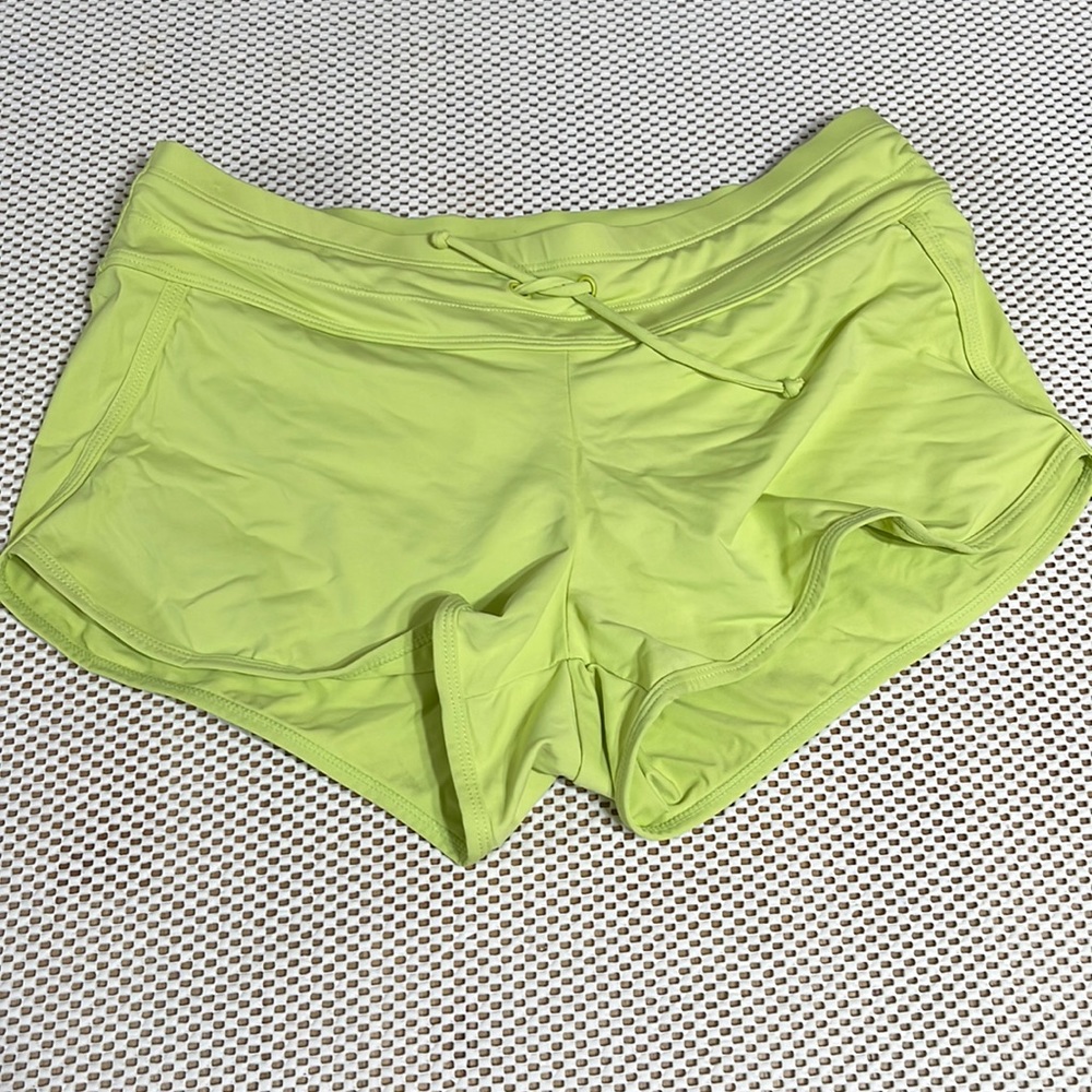 Athleta Yellow Neon Shorts w/ Built in Bottom - Sz S